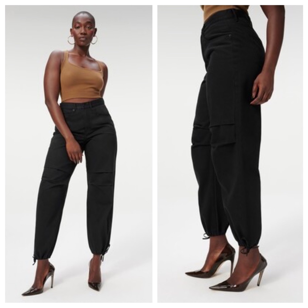 Good American Black Wide Leg Pant